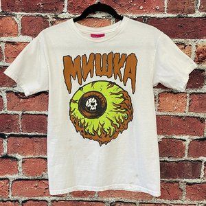 MISHKA MNWKA Eyeball Shirt Women Size S Engineered to Destroy! - STAINS - READ